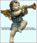 ANGELO SUONATORE SEDUTO cm 30 SOGG. ASSORTITI