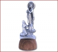 STATUA B.AD. MEDJUGORIE BASE LEGNO ARG. H. 5 cm