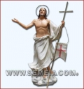 STATUA GESU' RISORTO cm 40 IN RESINA DIPINTA
