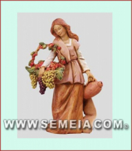 PR F/405 Pastorella c/frutta e brocca T/L cm 12 (1078)