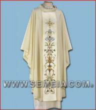 CASULA SALLIA 100%LANA STOLONE RASO RICAMO A MANO CUCITO