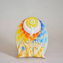 QUADRETTO IN POLIMERO SOGGETTO CRESIMA  cm 12x9,5 APPOGGIO/APPENDERE