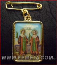 MEDAGLIA MET.C/SPILLA 15x21 DORATA SS.MEDICI