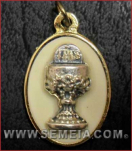MEDAGLIA COMUNIONE OVALE C/SMALTO