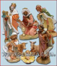 pr f/021 NATIVITA' 8 PEZZI T/L cm 19