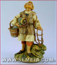 Pastore con briglie (155) T/L per presepe cm 12