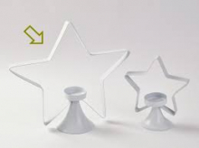 PORTA CANDELA STELLA METALLO cm 26 CIRCA