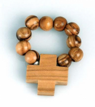 RD FR/059 DECINA ELASTICA CON GRANI LEGNO ULIVO GERUSALEMME mm 6