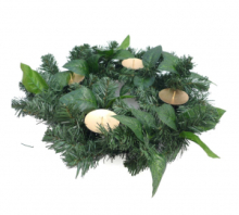 KE GR/036 CORONA AVVENTO VERDE 4 SUPPORTI PER CAND.