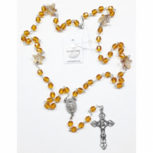 ROSARIO PATER STELLA SWAROVSKI AMBRA C/SCATOLA