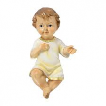 GB FR/032 BAMBINO GESU' BENEDICENTE VESTITO MANO SUL PETTO IN RESINA cm 34
