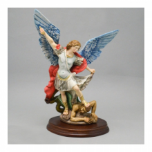 ST PS/042 SAN MICHELE BASE LEGNO cm 25 CIRCA RESINA