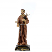 ST FR/059 STATUA SAN FRANCESCO cm 20 DIPINTA