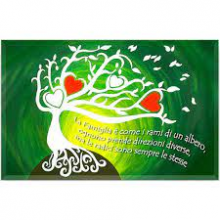 QD LA/010 STAMPA SU TELA E LEGNO ILARIA MARCHETTI "PAROLE DIPINTE" cm 19x15 CIRCA DA APPENDERE ED APPOGGIARE