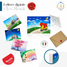 QD LA/012 STAMPA SU TELA E LEGNO ILARIA MARCHETTI "LETTERE DIPINTE" cm 13,5x17 CIRCA DA APPENDERE ED APPOGGIARE