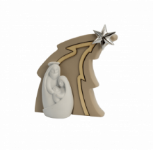 PR FR/102 PRESEPE MODERNO IN RESINA CHIARO cm 18x16,5 CIRCA
