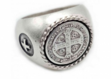 RD LA/006 ANELLO MET. CON PLACCA + SC. SAN BENEDETTO VARIE MISURE