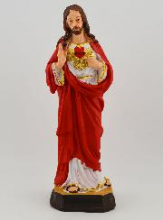 ST FR/069 STATUA S.CUORE cm 15 IN RESINA DIPINTA