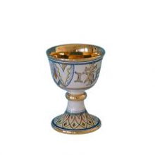 CA SB/010 CALICE ALTEZZA cm 15 IN CERAMICA INTERNO ORO VARIO E ORO