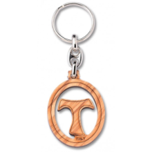 CH LA/004 PORTACHIAVI ULIVO OVALE TAU TON.TRAF. cm 3,5x4,2 CIRCA