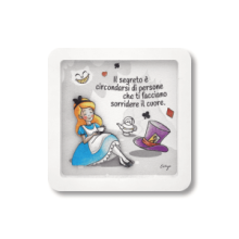 QD ES/004 QUADRETTO ALICE 15x15 cm CIRCA COLORATA DA APPENDERE ED APPOGGIARE