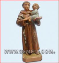 STATUA S. ANTONIO C/BAMBINO T/L cm 18